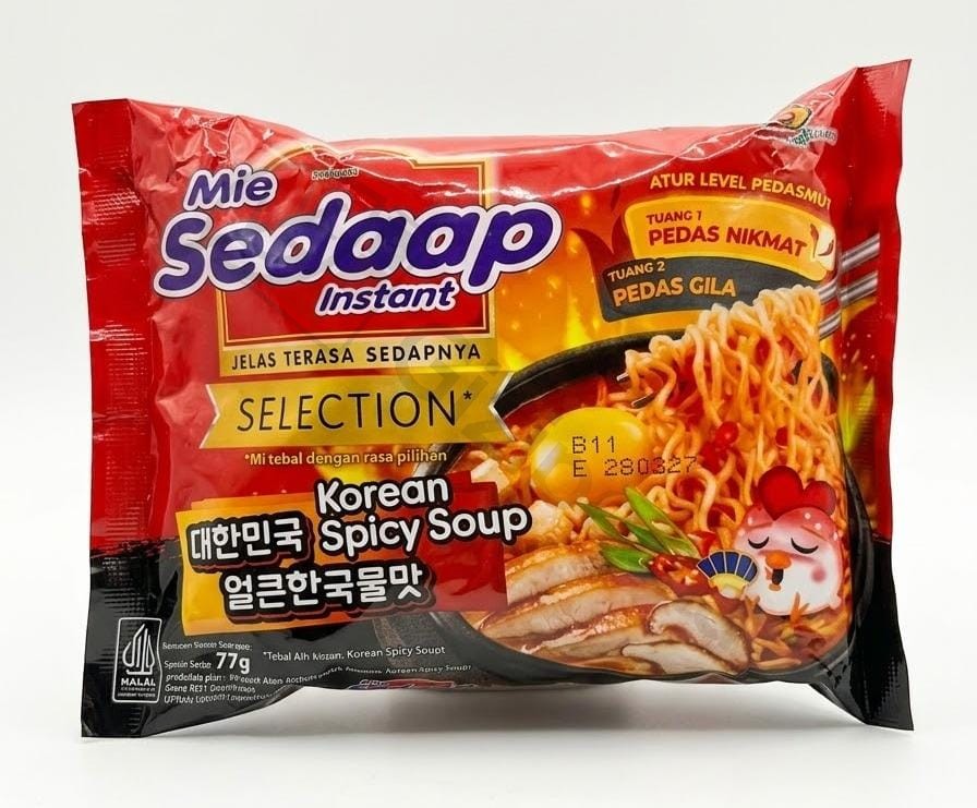 Mie Sedaap Selection Kuah Korean Spicy Soup