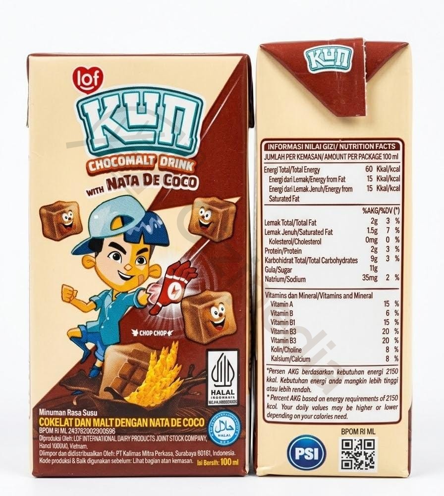 KUN Chocomalt Drink Nata De Coco