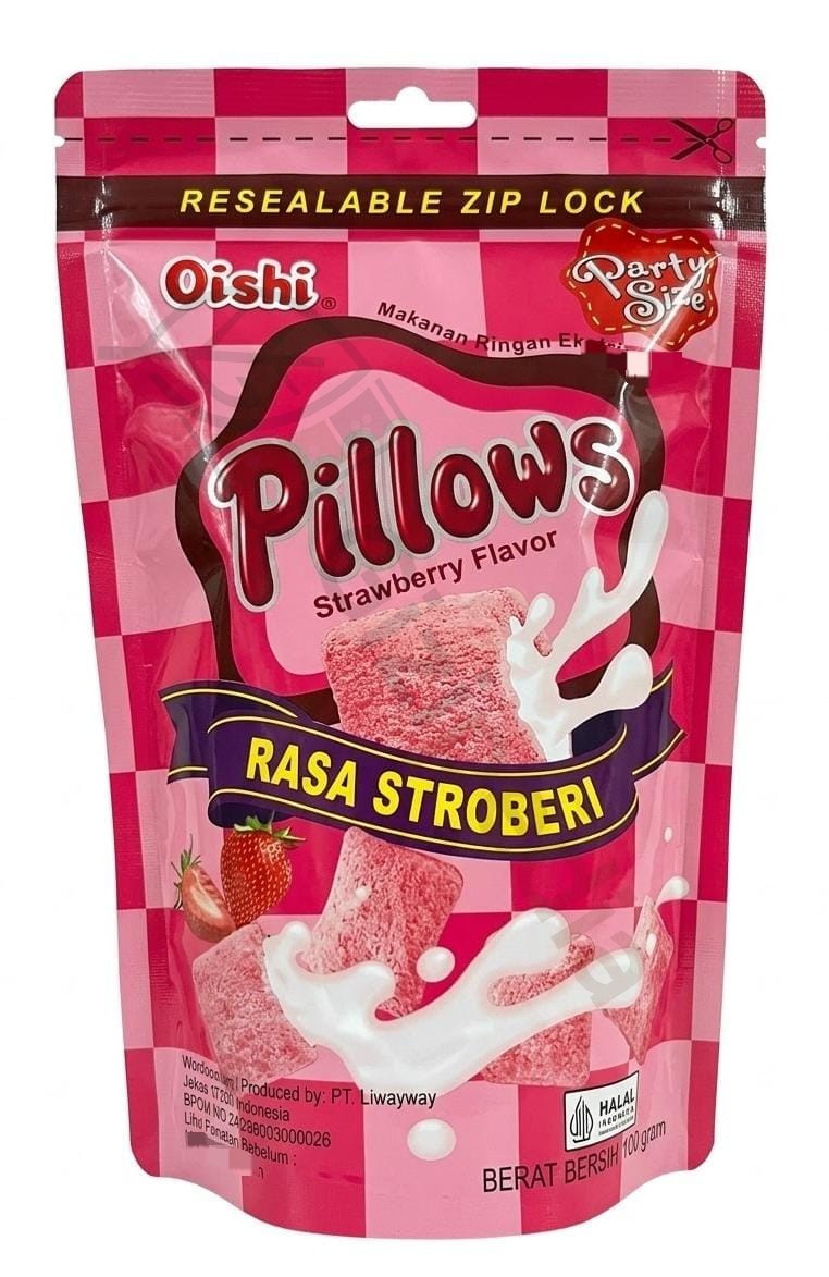 Oishi Pillows Stroberi 100g