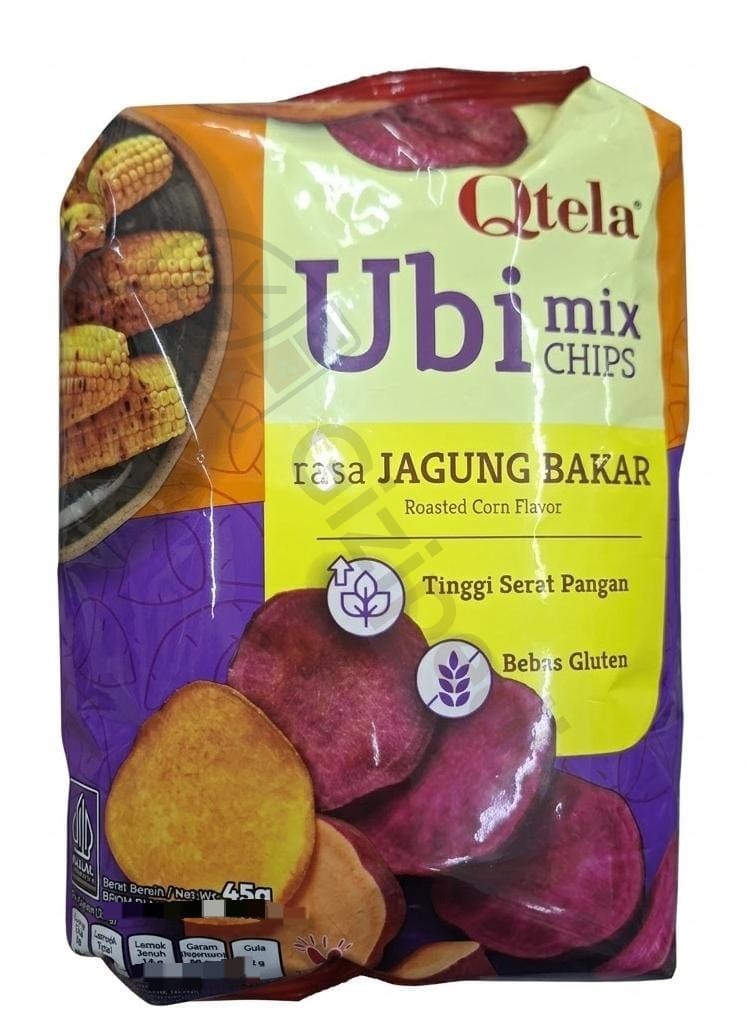 Qtela Ubi Mix Chips Jagung Bakar 45g
