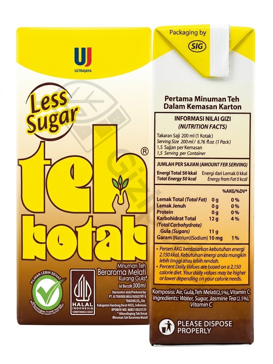 Teh Kotak Less Sugar 300ml